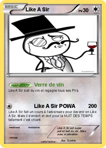 Pokemon Like A Sir