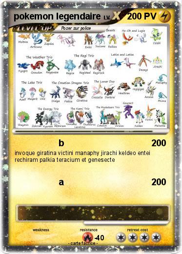 Pokemon pokemon legendaire