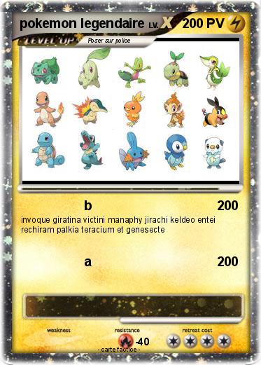 Pokemon pokemon legendaire