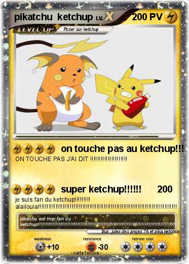 Pokemon pikatchu  ketchup