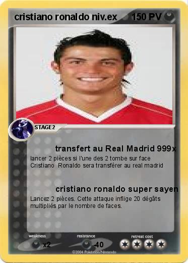 Pokemon cristiano ronaldo niv.ex