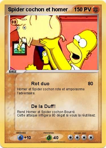 Pokemon Spider cochon et homer