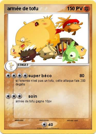 Pokemon armée de tofu