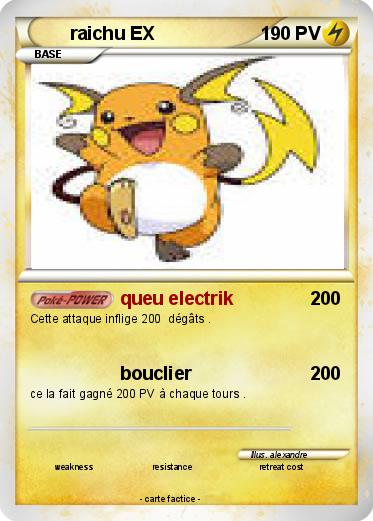 Pokemon raichu EX