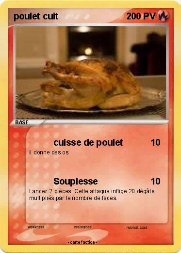 Pokemon poulet cuit