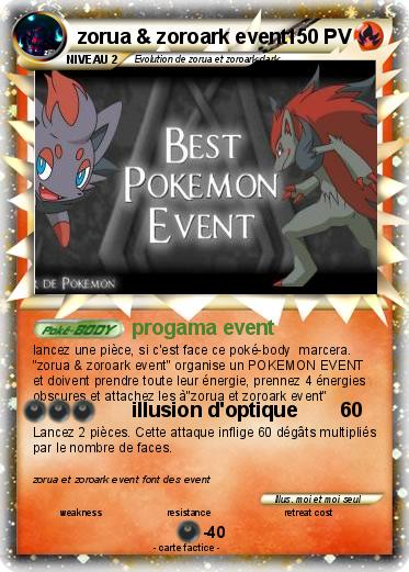 Pokemon zorua & zoroark event