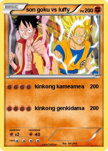 Pokemon son goku vs luffy