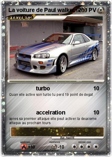 Pokemon La voiture de Paul walker