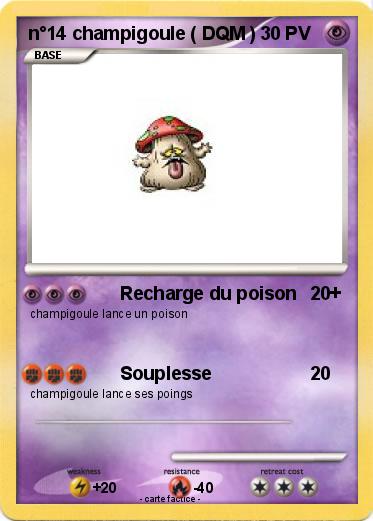 Pokemon n°14 champigoule ( DQM )