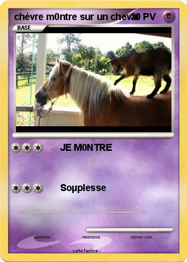 Pokemon chèvre m0ntre sur un cheval