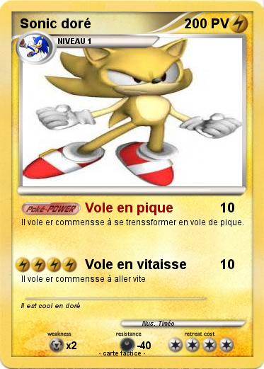 Pokemon Sonic doré