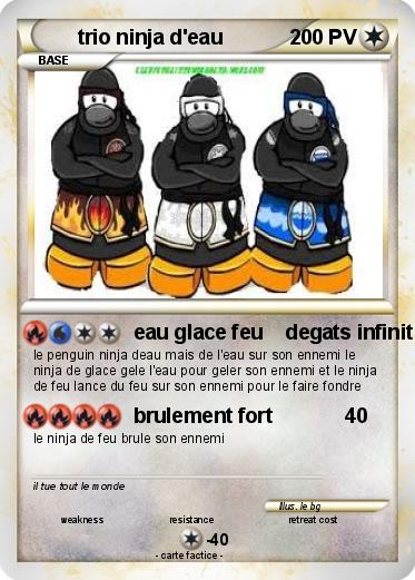Pokemon trio ninja d'eau