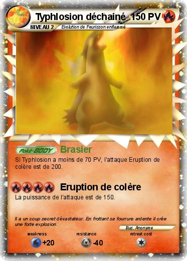Pokemon Typhlosion déchainé