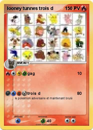 Pokemon looney tunnes trois d