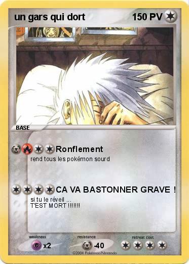 Pokemon un gars qui dort