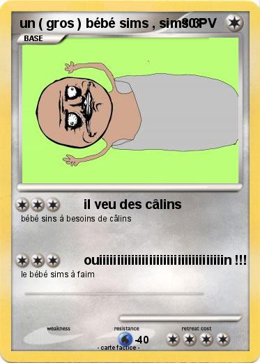 Pokemon un ( gros ) bébé sims , sims 3