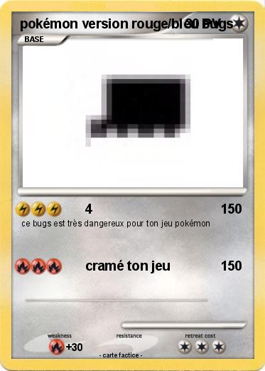 Pokemon pokémon version rouge/bleu bugs