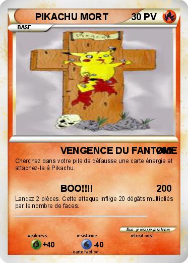 Pokemon PIKACHU MORT