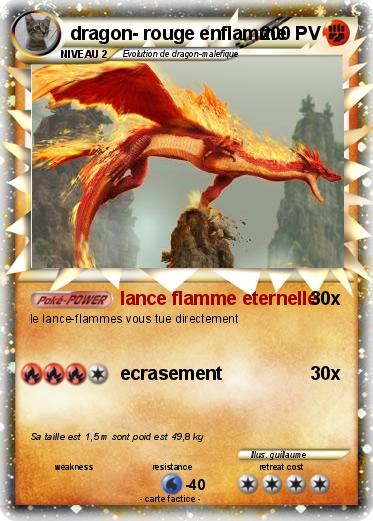 Pokemon dragon- rouge enflamme