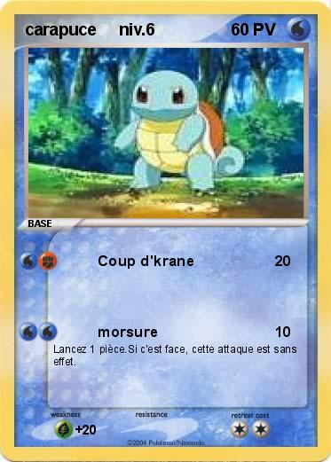 Pokemon carapuce     niv.6