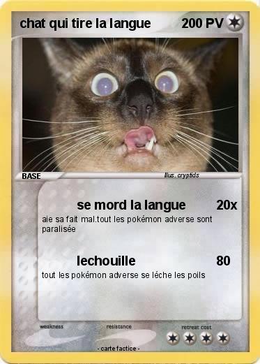 Pokemon chat qui tire la langue