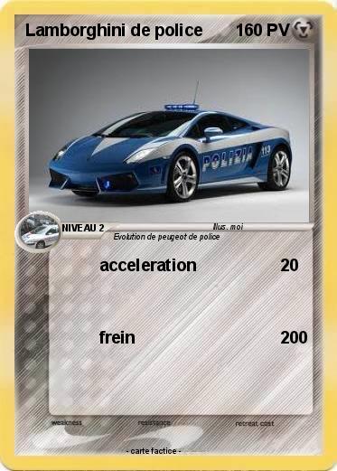 Pokemon Lamborghini de police