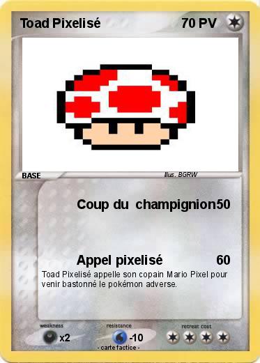 Pokemon Toad Pixelisé
