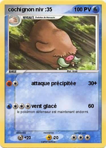 Pokemon cochignon niv :35