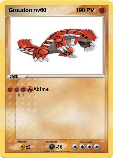 Pokemon Groudon nv60                   1