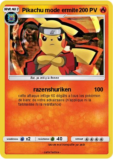 Pokemon Pikachu mode ermite Pokemon Pikachu mode ermite