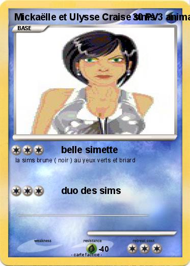 Pokemon Mickaëlle et Ulysse Craise sims 3 animaux & cie