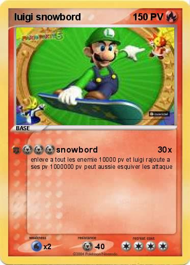 Pokemon luigi snowbord          