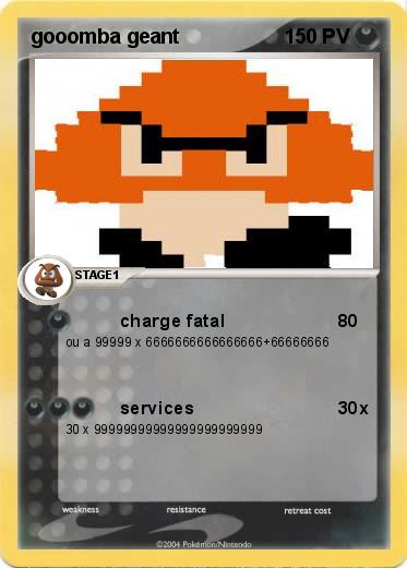 Pokemon gooomba geant