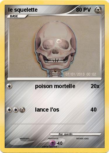 Pokemon le squelette