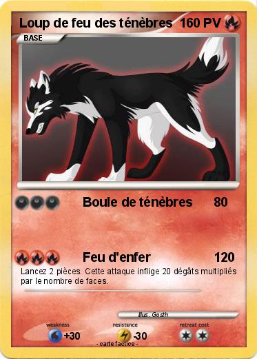 Pokemon Loup de feu des ténèbres