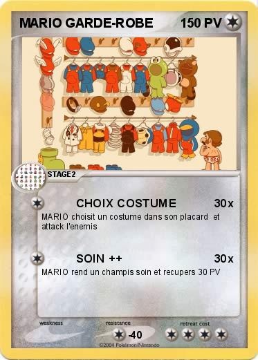 Pokemon MARIO GARDE-ROBE