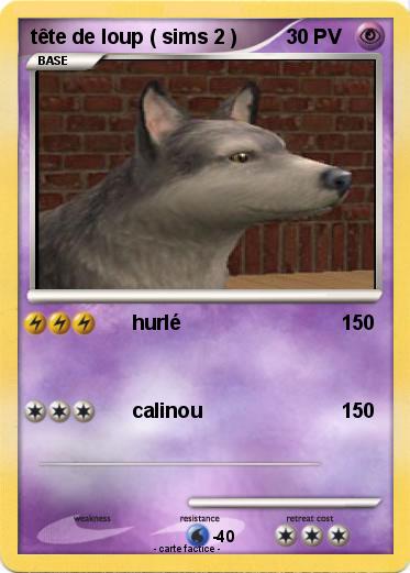 Pokemon tête de loup ( sims 2 )