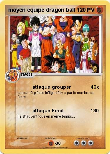 Pokemon moyen equipe dragon ball