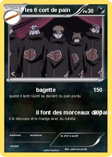Pokemon les 6 cort de pain