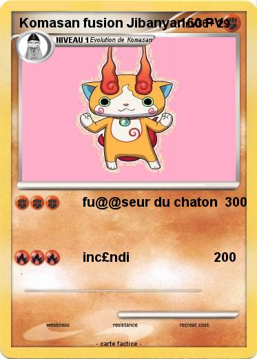 Pokemon Komasan fusion Jibanyan