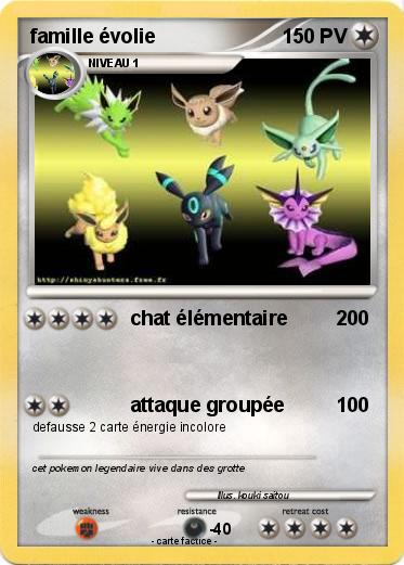 Pokemon famille évolie