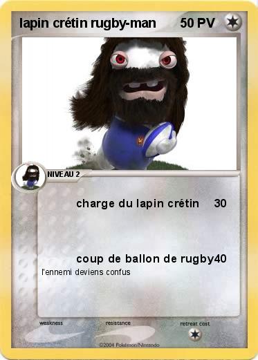 Pokemon lapin crétin rugby-man