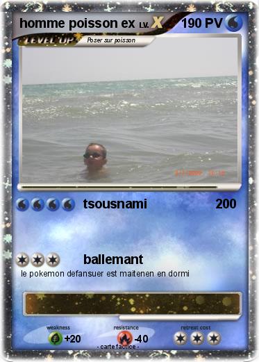 Pokemon homme poisson ex