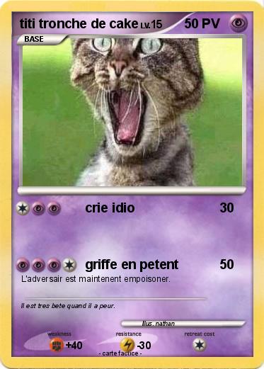 Pokemon titi tronche de cake