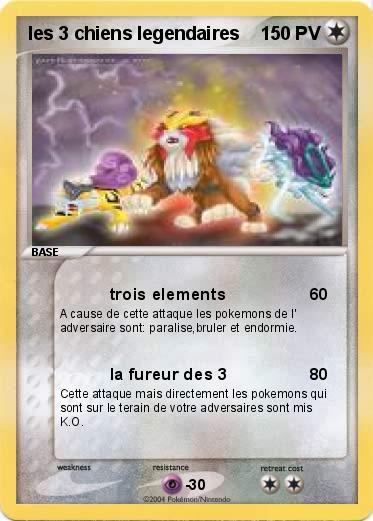 Pokemon les 3 chiens legendaires