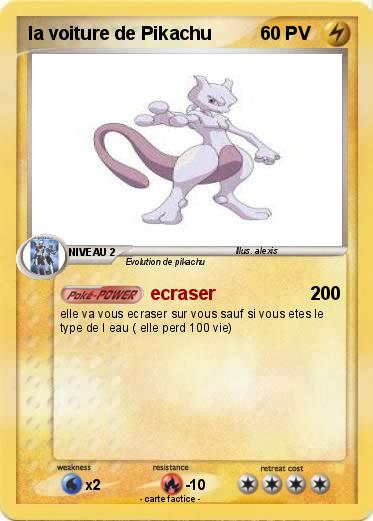 Pokemon la voiture de Pikachu