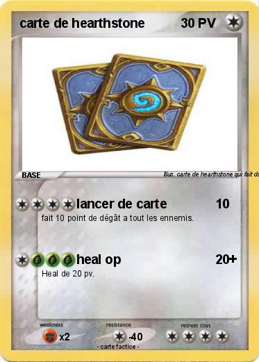 Pokemon carte de hearthstone