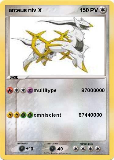 Pokemon arceus niv X