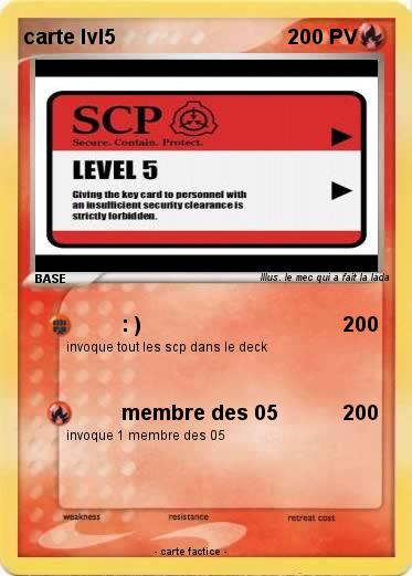 Pokemon carte lvl5