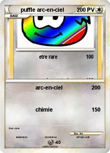 Pokemon puffle arc-en-ciel
